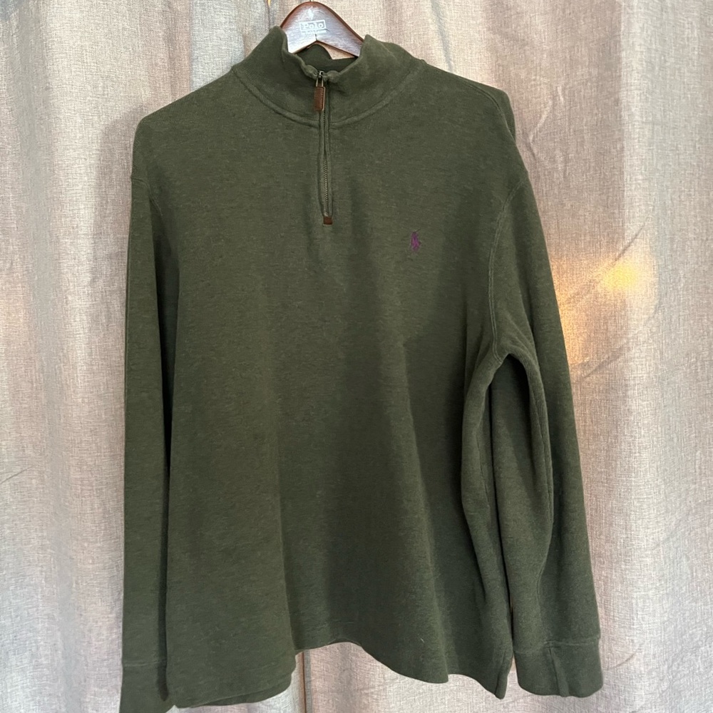 Polo Ralph Lauren olive green zip up